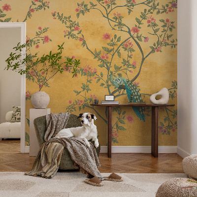 Wand-Fototapete mit Pfauenbaum-Motiv