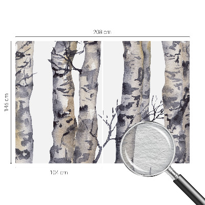 Dekorative Wand-Fototapete mit Motiv eines Espenwalds