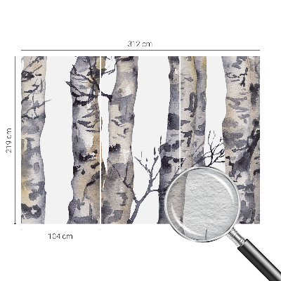 Dekorative Wand-Fototapete mit Motiv eines Espenwalds