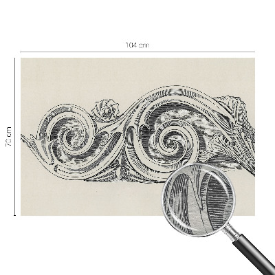 Wandtapete mit Pflanzenornament