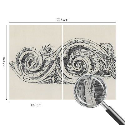 Wandtapete Pflanzenornament