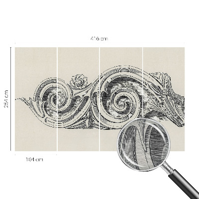 Wandtapete Pflanzenornament