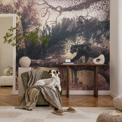 Vliestapete fürs Schlafzimmer mit Waldmotiv