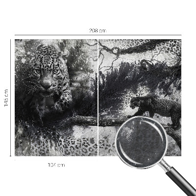 Bedruckte Vlies-Fototapete mit abstraktem Leopardenmuster