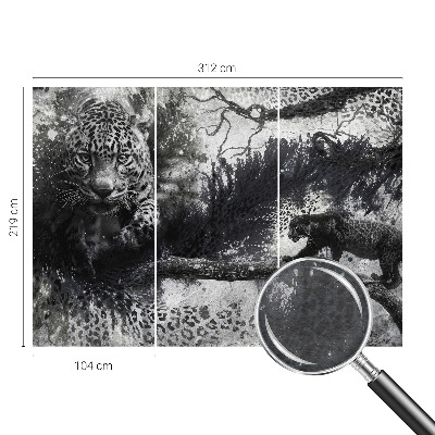 Bedruckte Vlies-Fototapete mit abstraktem Leopardenmuster