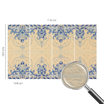 Motivtapete mit blauen Ornamenten