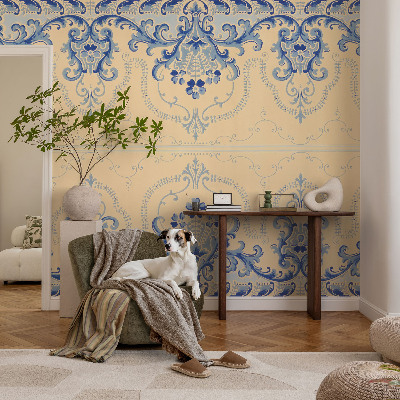 Motivtapete mit blauen Ornamenten