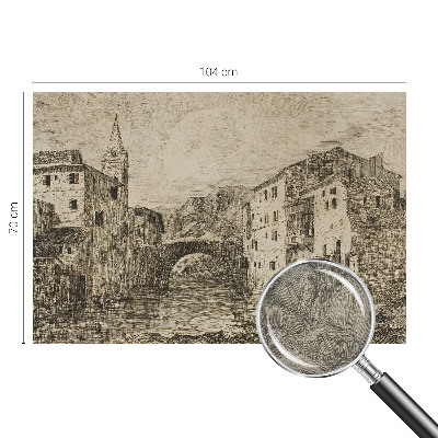 Wand-Fototapete mit Stadtpanorama