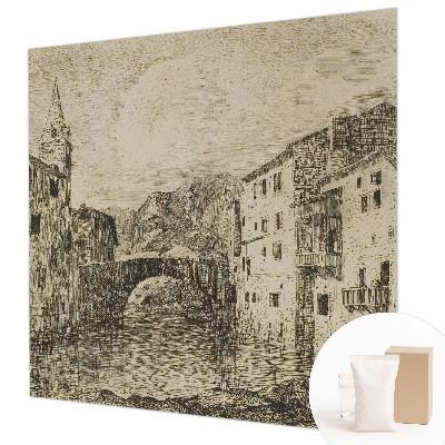 Wand-Fototapete mit Stadtpanorama