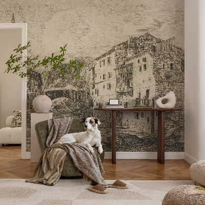 Wand-Fototapete mit Stadtpanorama