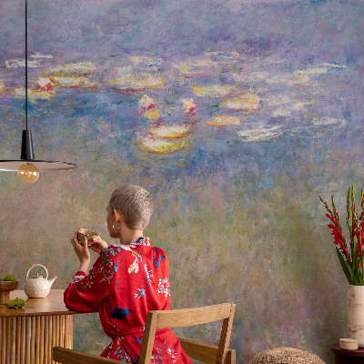 Vlies-Fototapete fürs Wohnzimmer mit Seerosen-Motiv