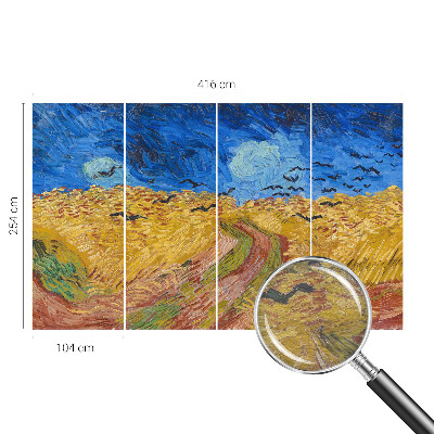 Vlies-Fototapete fürs Schlafzimmer mit Motiv einer Feldlandschaft