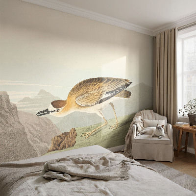 Vliestapete fürs Schlafzimmer mit Motiv 'Bergvogel'