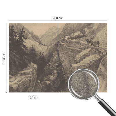 Bildtapete mit einem malerischen Bergmotiv