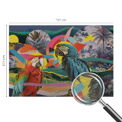 Wand-Fototapete mit exotischen Vögeln als Motiv
