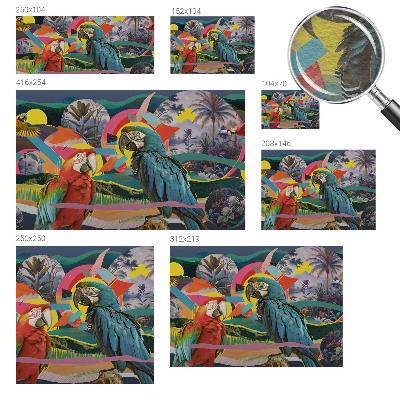 Wand-Fototapete Exotische Vögel