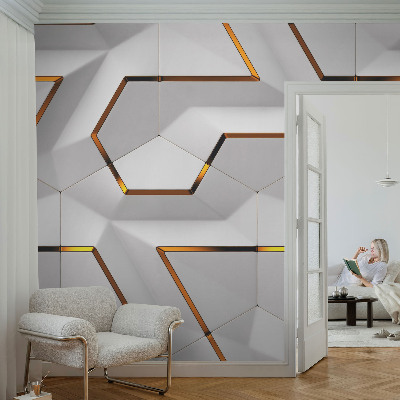 Dekorative Wand-Fototapete mit modernem geometrischem Motiv
