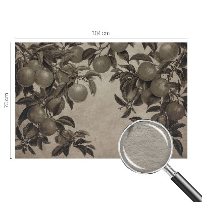 Fototapete fürs Wohnzimmer mit einem Fruchtmuster