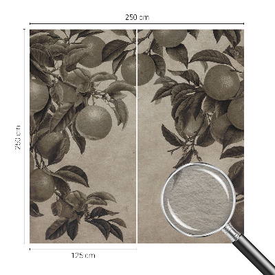 Fototapete fürs Wohnzimmer mit einem Fruchtmuster