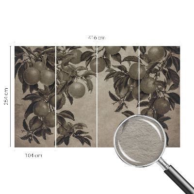 Fototapete fürs Wohnzimmer mit einem Fruchtmuster