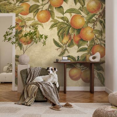 Fototapete fürs Schlafzimmer mit einem Motiv aus Fruchtzweigen