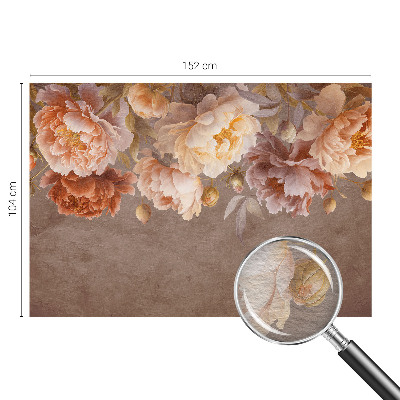 Vlies-Fototapete fürs Wohnzimmer mit floralem Motiv