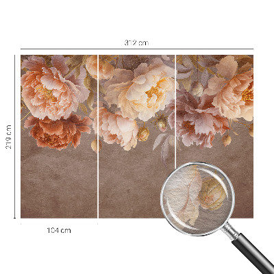 Vlies-Fototapete fürs Wohnzimmer mit floralem Motiv