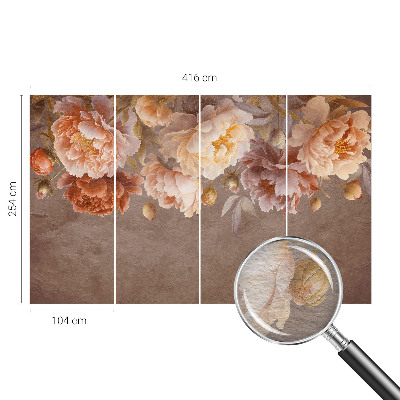 Vlies-Fototapete fürs Wohnzimmer mit floralem Motiv