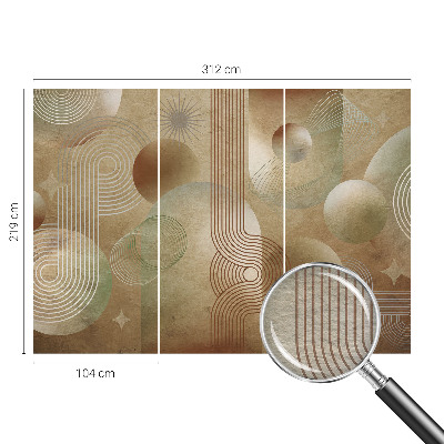 Bedruckte Vlies-Fototapete mit einem geometrischen Muster