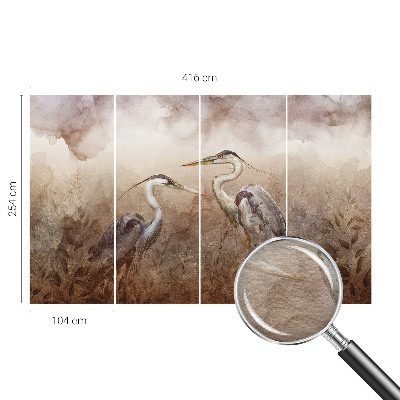 Moderne Vlies-Fototapete mit elegantem Vogelmotiv