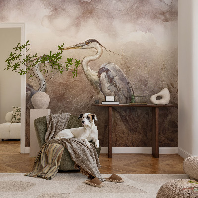 Moderne Vlies-Fototapete mit elegantem Vogelmotiv