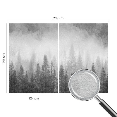 Wandtapete mit Motiv ‚Waldnebel‘
