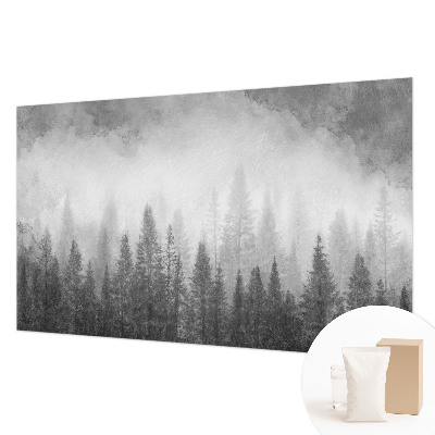 Wandtapete mit Motiv ‚Waldnebel‘