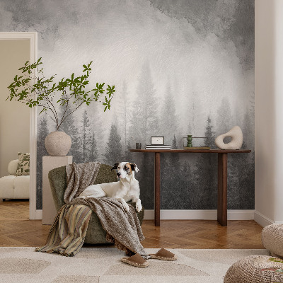 Wandtapete mit Motiv ‚Waldnebel‘