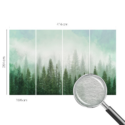 Vlies-Fototapete mit dem Motiv eines Wolfs im Wald