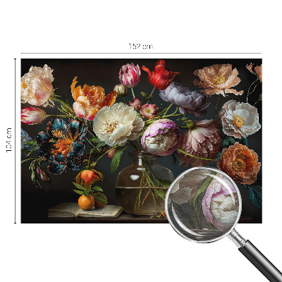 Fototapete fürs Kinderzimmer mit einem bunten Blumenstrauß