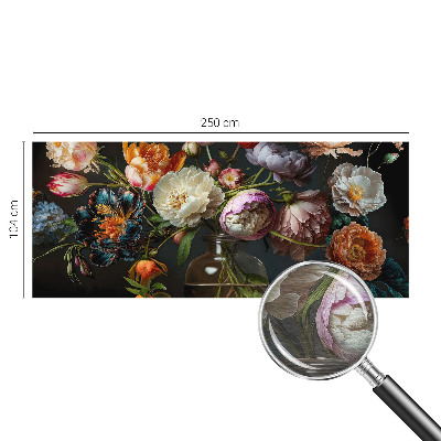 Fototapete fürs Kinderzimmer mit einem bunten Blumenstrauß