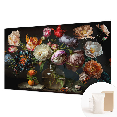 Fototapete fürs Kinderzimmer mit einem bunten Blumenstrauß