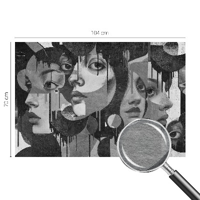 Vlies-Fototapete nach Maß mit einem Motiv aus Frauengesichtern