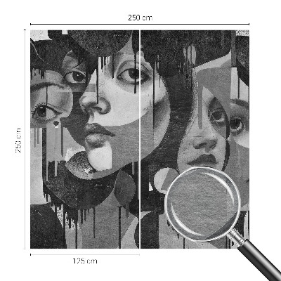 Vlies-Fototapete nach Maß mit einem Motiv aus Frauengesichtern
