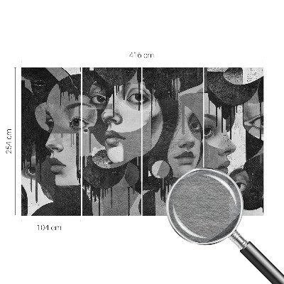 Vlies-Fototapete nach Maß Frauengesichter