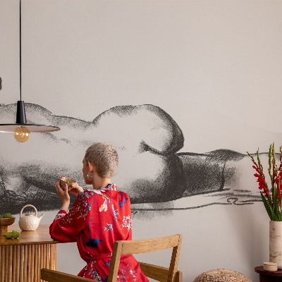 Vlies-Fototapete fürs Kinderzimmer mit dezentem Aktmotiv in kindgerechter Darstellung