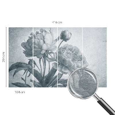 Bedruckte Vlies-Fototapete mit floralem Chic