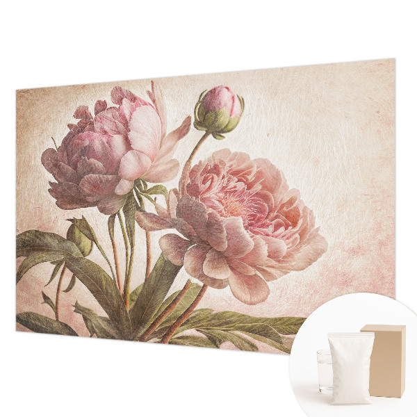 Vliestapete fürs Schlafzimmer Zarte Pfingstrosen