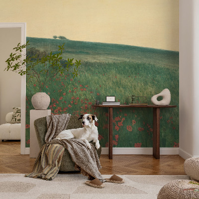 Wandtapete Mohnfelder