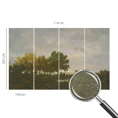 Fototapete fürs Wohnzimmer mit einer Waldlandschaft