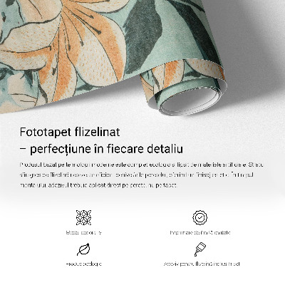 Motivtapete aus Vlies mit bunten Blumen