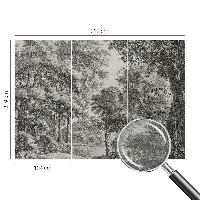 Vlies-Fototapete nach Maß mit einer Waldlandschaft als Motiv