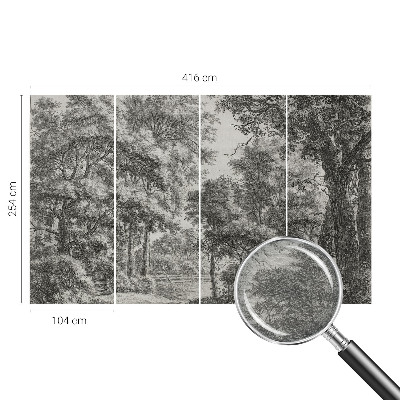 Vlies-Fototapete nach Maß mit einer Waldlandschaft als Motiv