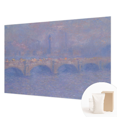 Vliestapete fürs Wohnzimmer mit Motiv einer blauen Brücke